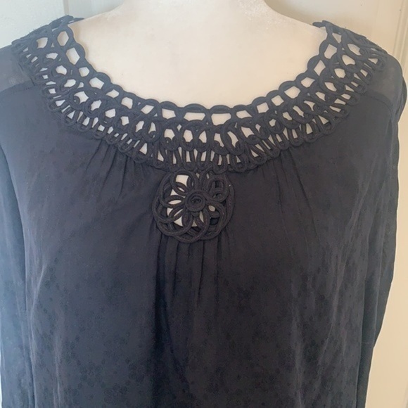 Milly of New York long sleeve silk boho top - Picture 2 of 6